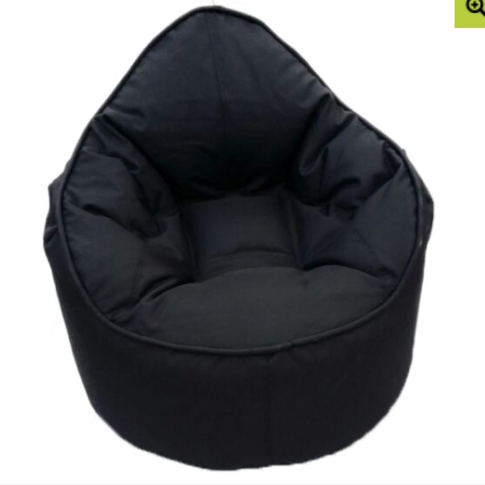 🌲 Black bean bag chair - Picture 1 of 2